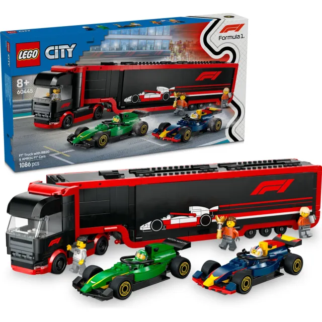 Lego City F1® truck met RB20 en AMR24 F1® auto's 60445, foto 2
