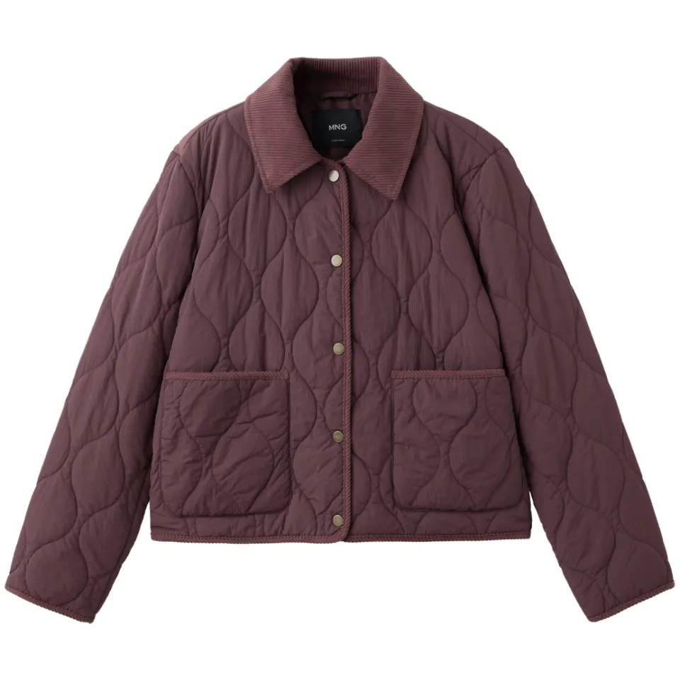 Mango Teen quilted tussenjas bordeauxrood, foto 2
