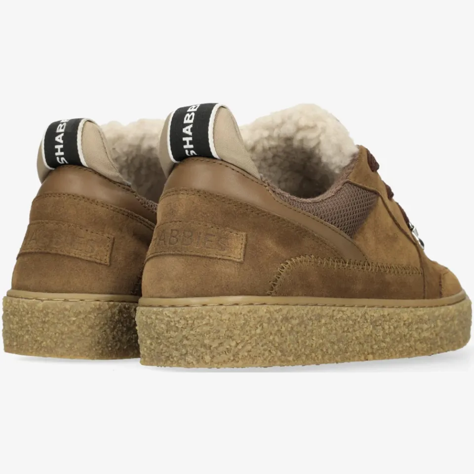 Shabbies Amsterdam Chewy Unna sneaker suède bruin, foto 3