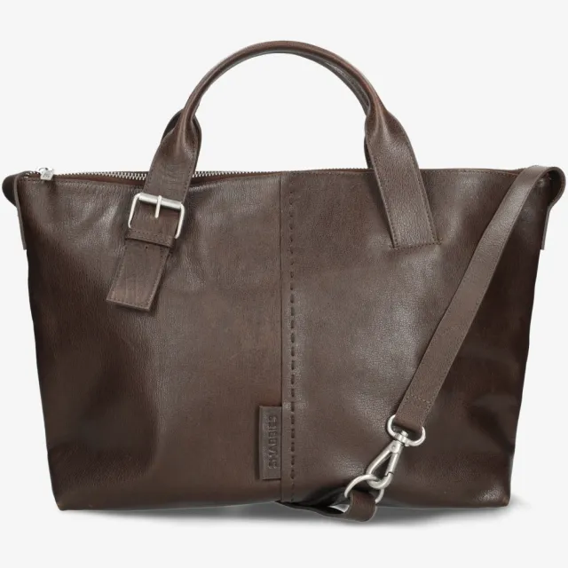 Shabbies Amsterdam Essie Stitched laptoptas bruin, foto 2