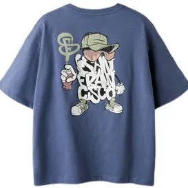 NAME IT KIDS t-shirt met backprint blauw, foto 3