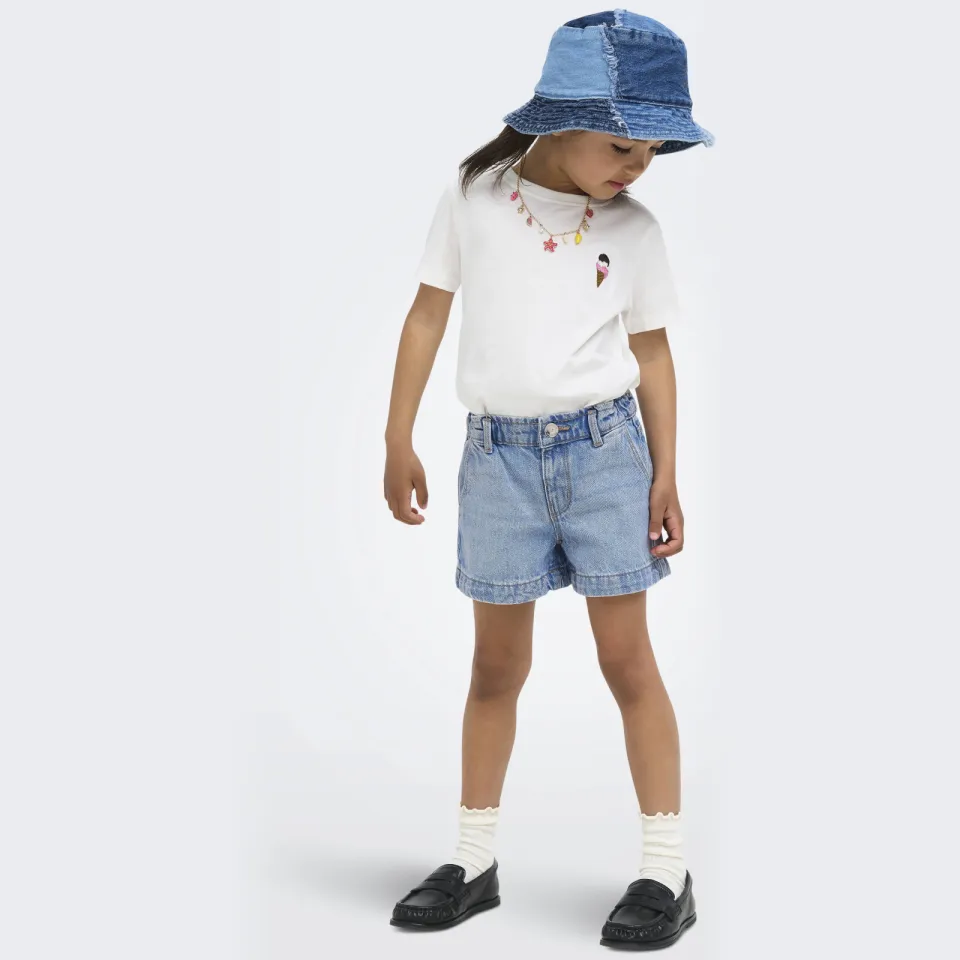 KIDS ONLY MINI wide leg short light blue denim, foto 5