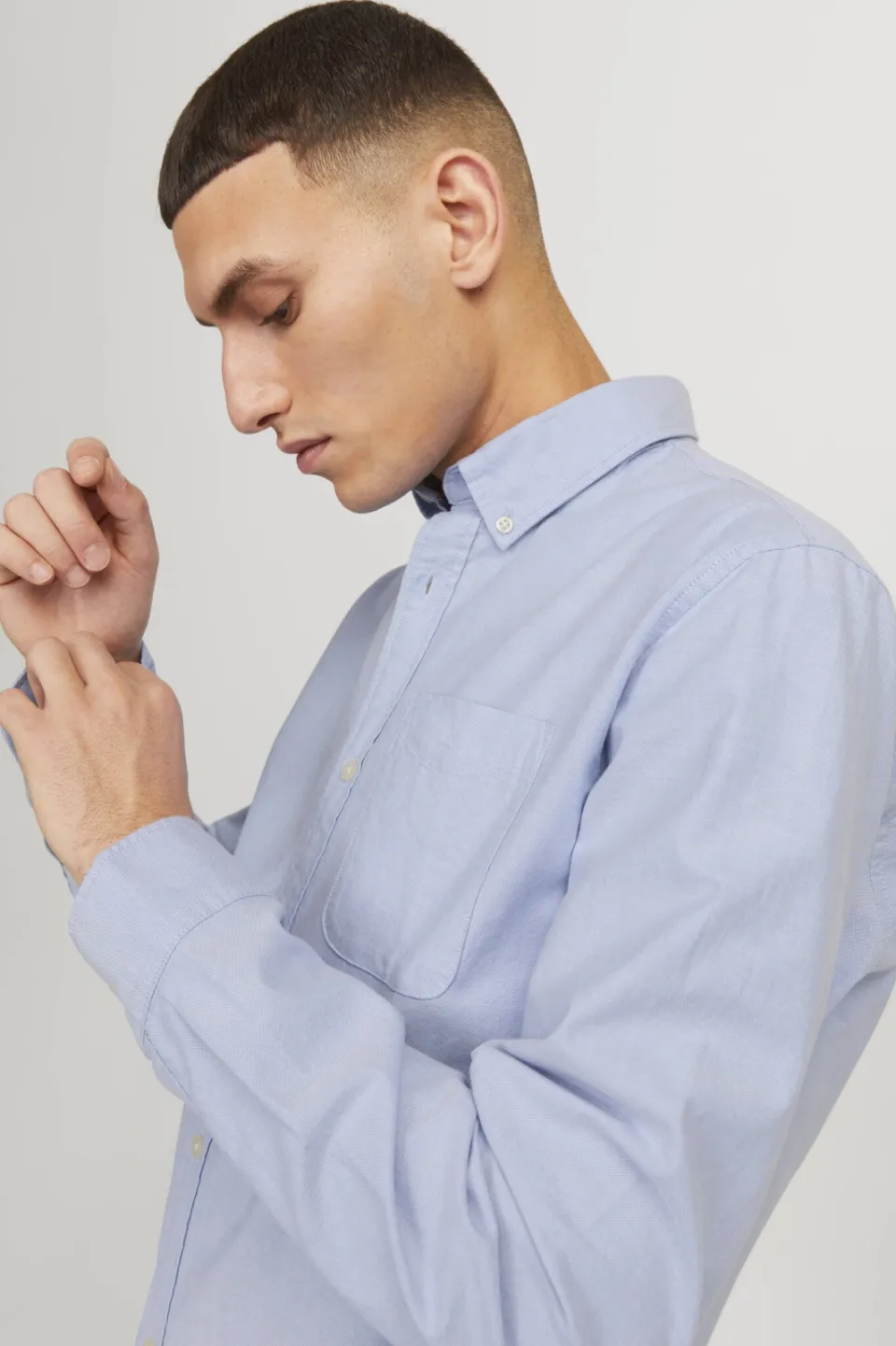 Jack & Jones ESSENTIALS casual overhemd lichtblauw cashmere blue, foto 5