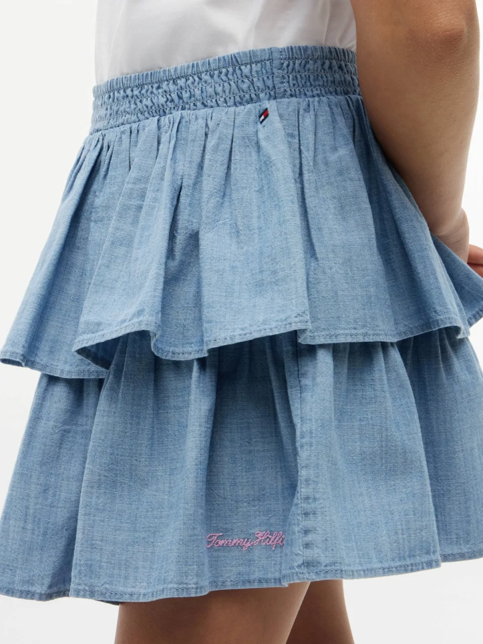 Tommy Hilfiger spijkerrok lichtblauw light blue denim, foto 4