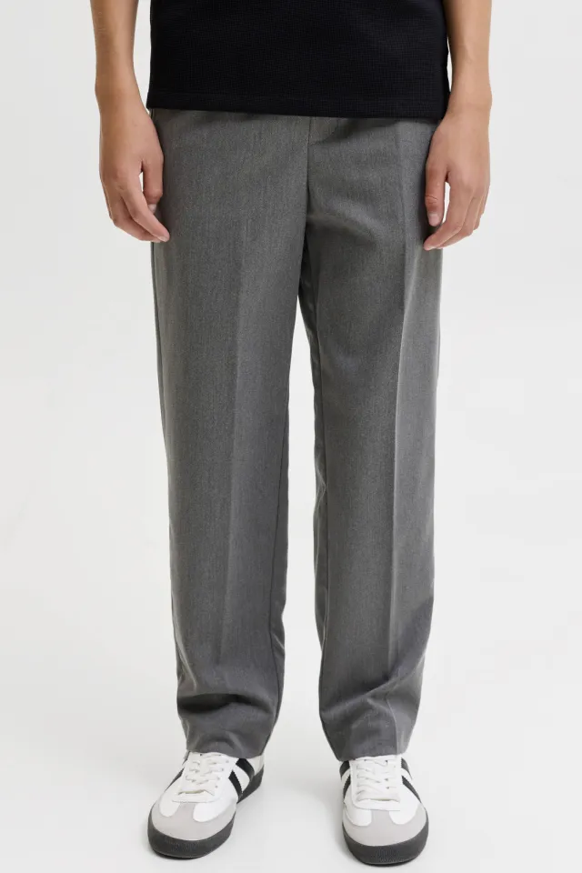 Jack & Jones casual broek grijs melange, foto 3