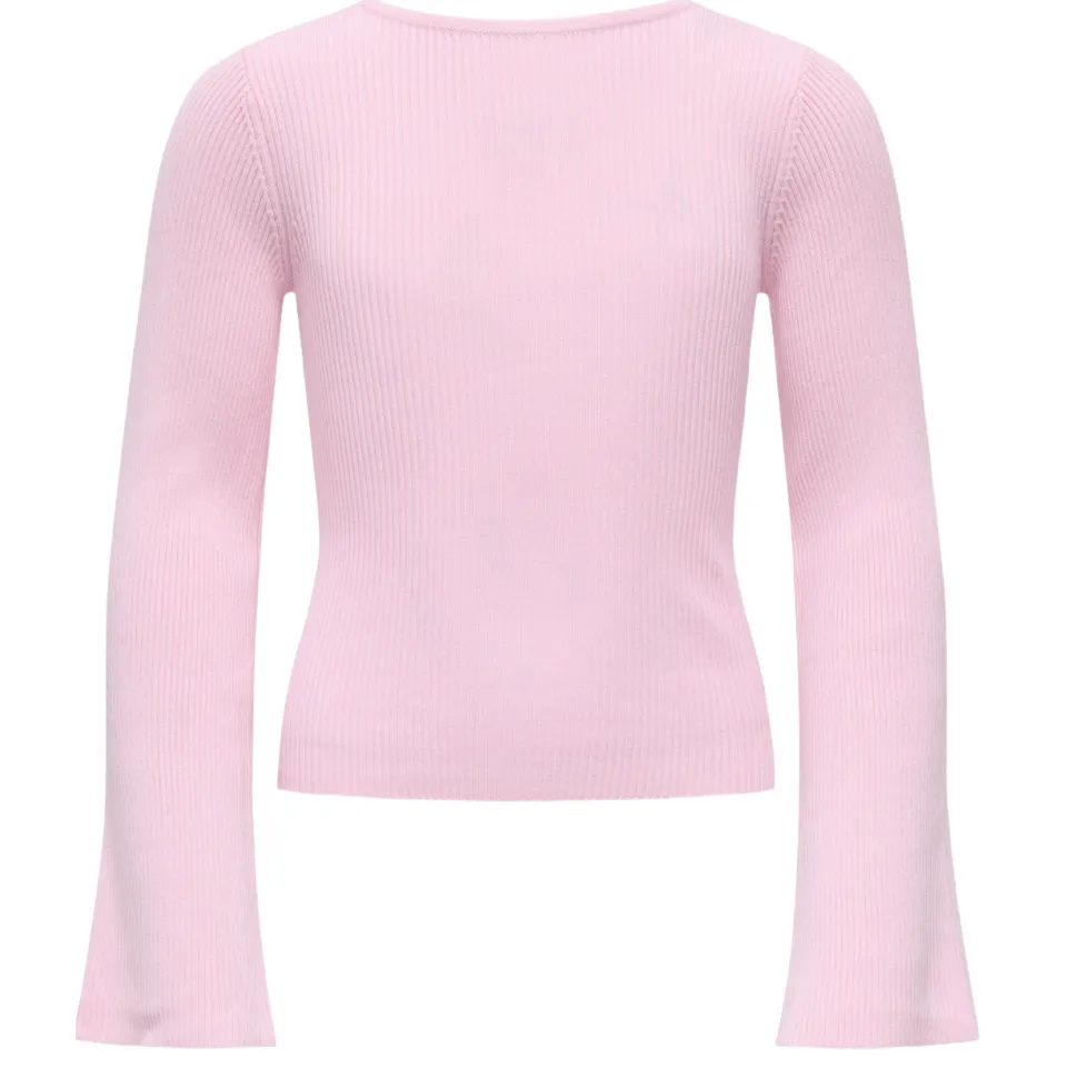 Only gebreide top lichtroze