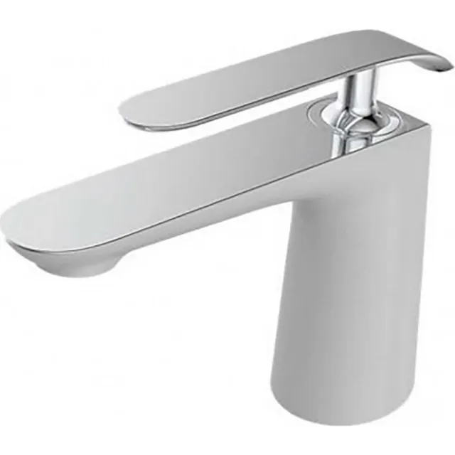 Boss & Wessing Bloom wastafelmengkraan wit chroom Wit-chroom