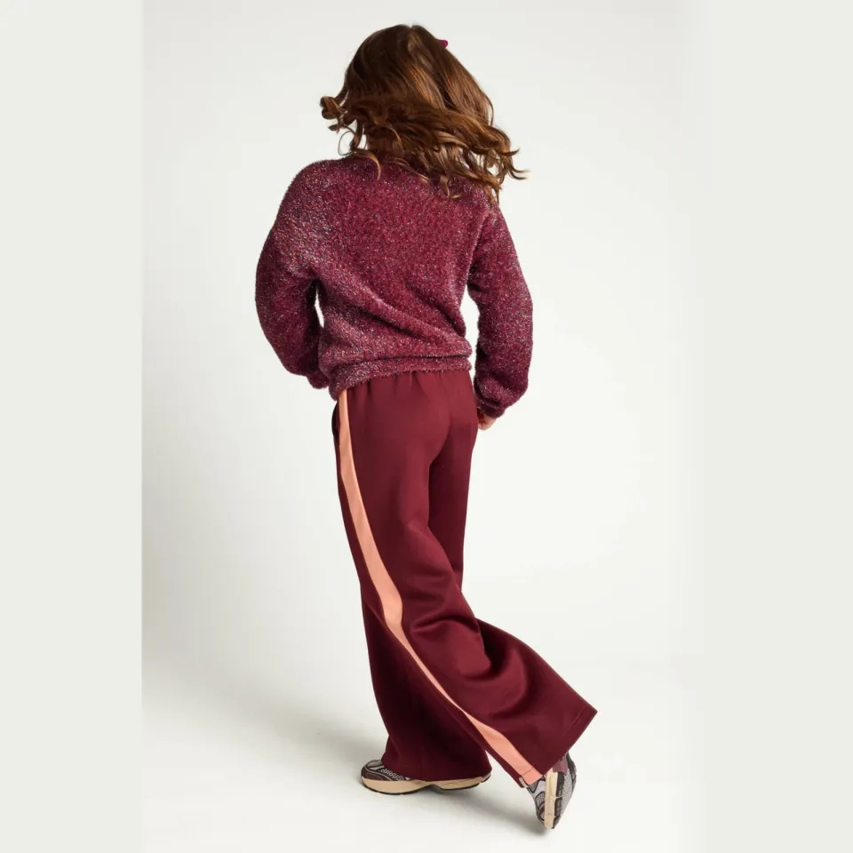LOOXS little relaxed fit sweatpant donkerrood, foto 6