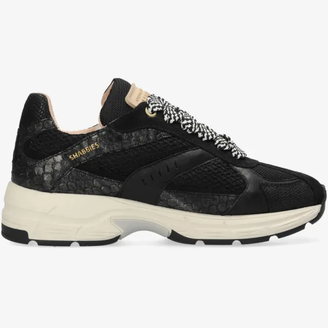Shabbies Amsterdam Celia Race sneaker zwart, foto 2