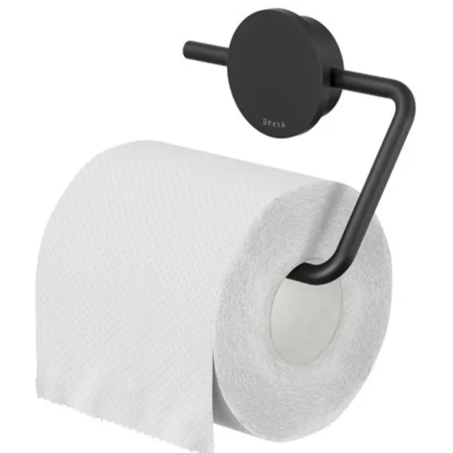 Geesa Opal toiletrolhouder zonder klep zilver Zwart
