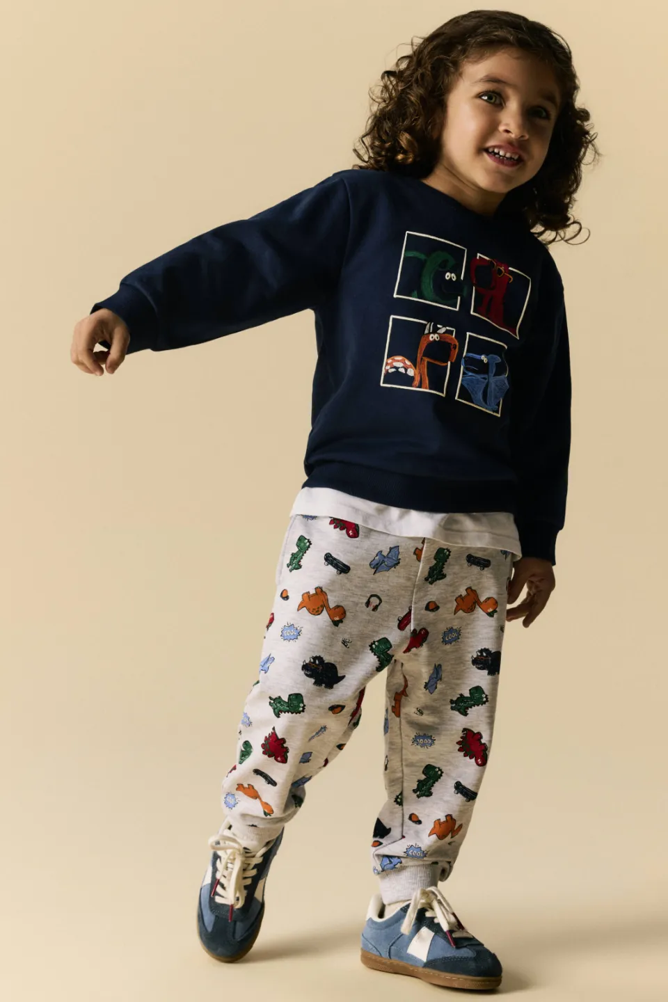 NAME IT MINI joggingbroek grijs