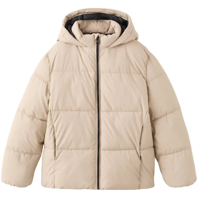 Mango Kids gewatteerde winterjas beige