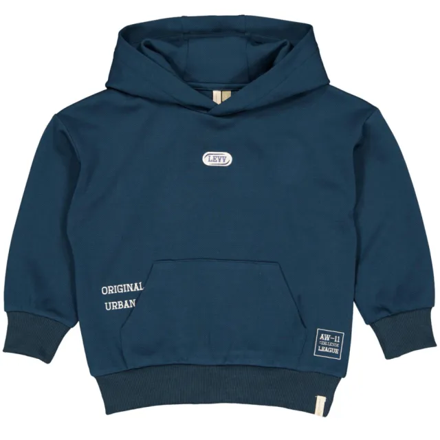 LEVV sweater met print - donkerblauw