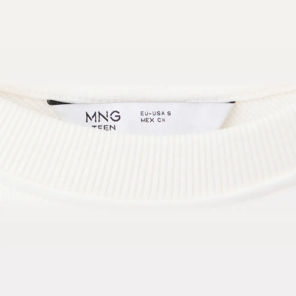 Mango TEEN sweater met borduursels - wit, foto 7