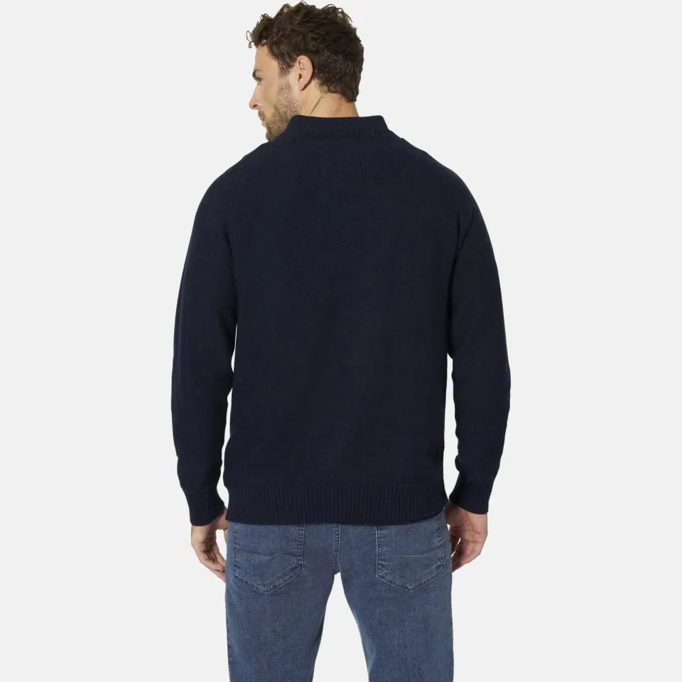 Babista katoenen regular fit gebreide trui Plus Size - donkerblauw, foto 3