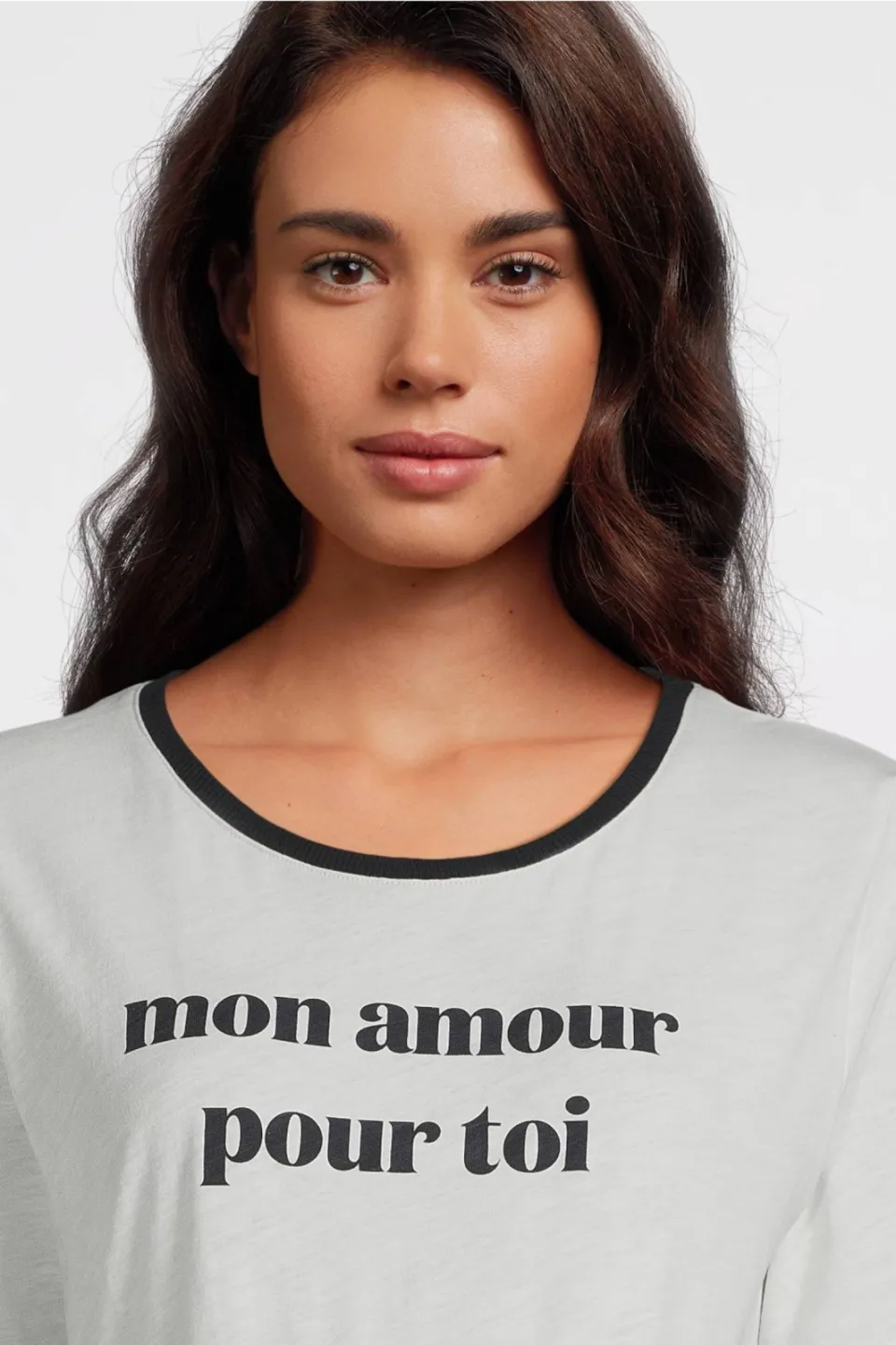LOVE2WAIT zwangerschaps T-shirt wit met tekst, foto 7