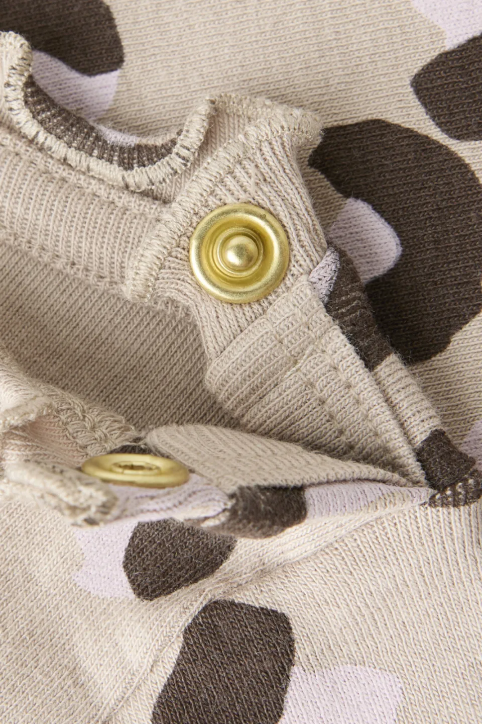 NAME IT BABY romper met panterprint - beige Meisjes Stretchkatoen Ronde hals, foto 4