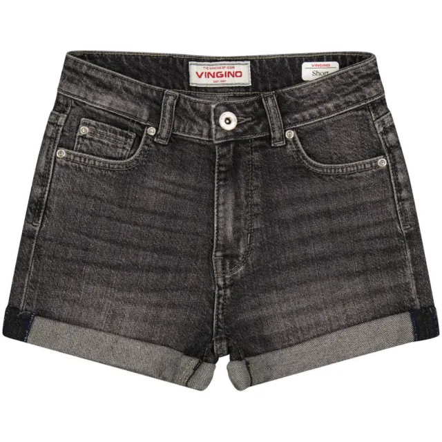 Vingino regular waist jeansshort grijs Grey Vintage