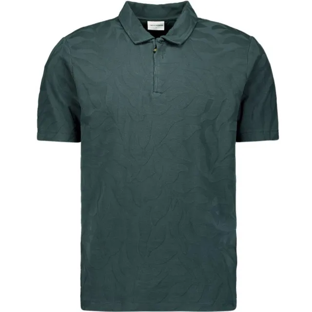 Polo Shirt Korte Mouw No Excess Half Zip Poloshirt Jacquard Dark Steel groen, foto 2
