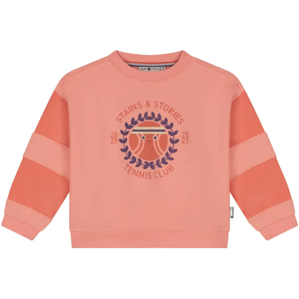 Stains&Stories sweater met print - zalm, foto 2