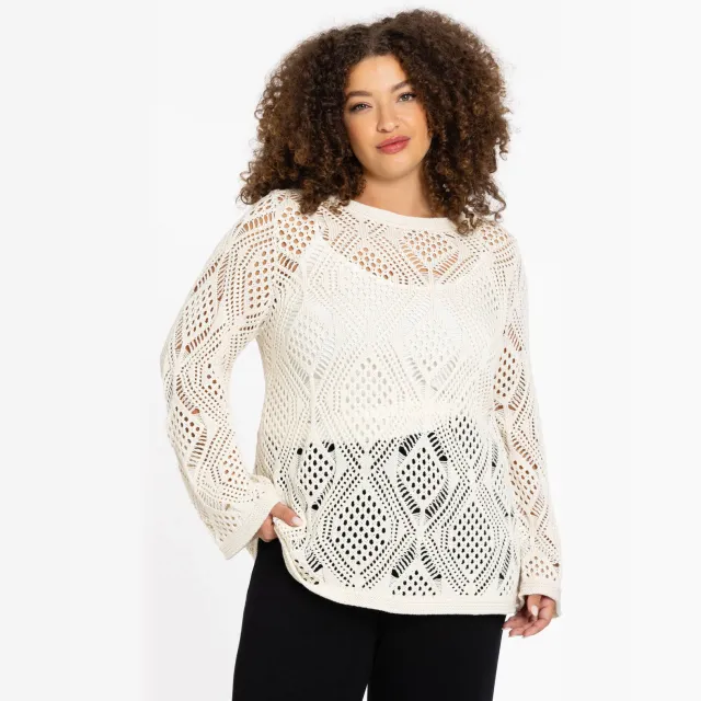 Yoek LOUNGE crochet top beige, foto 6