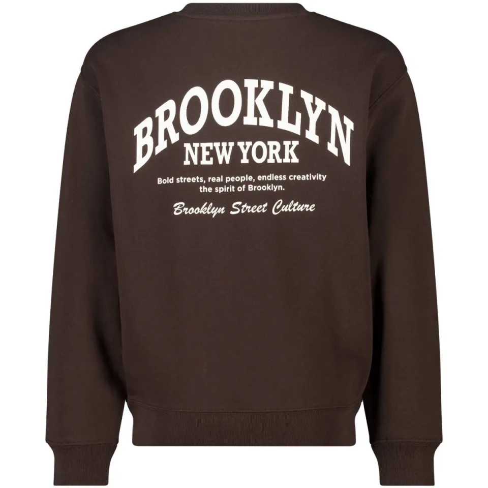 America Today sweater met backprint - bruin, foto 3