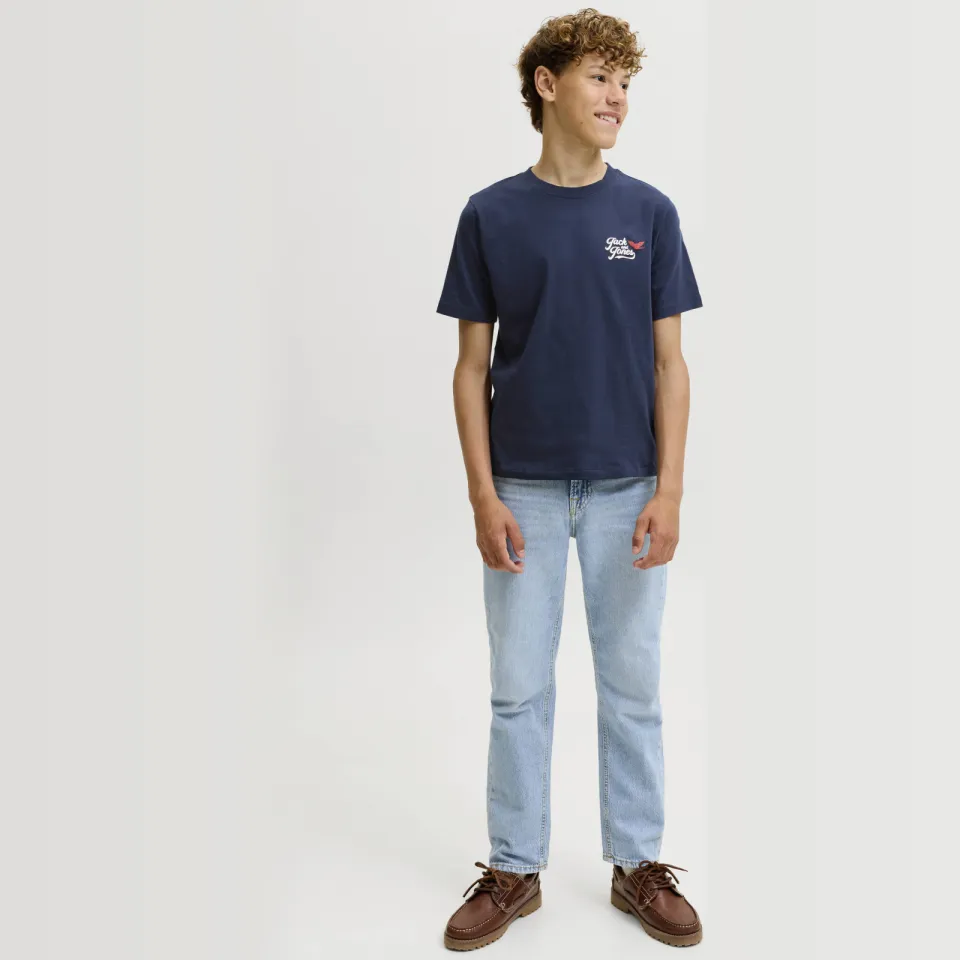 Jack & Jones t-shirt met backprint donkerblauw
