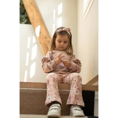 Dirkje gebloemde haarband en legging set - roze, foto 3
