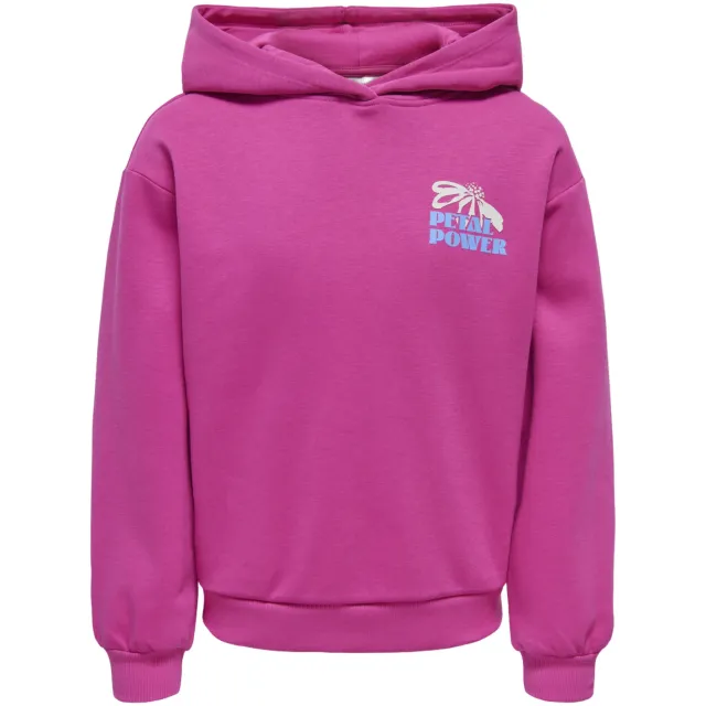 Only KIDS ONLY GIRL hoodie met backprint - fuchsia