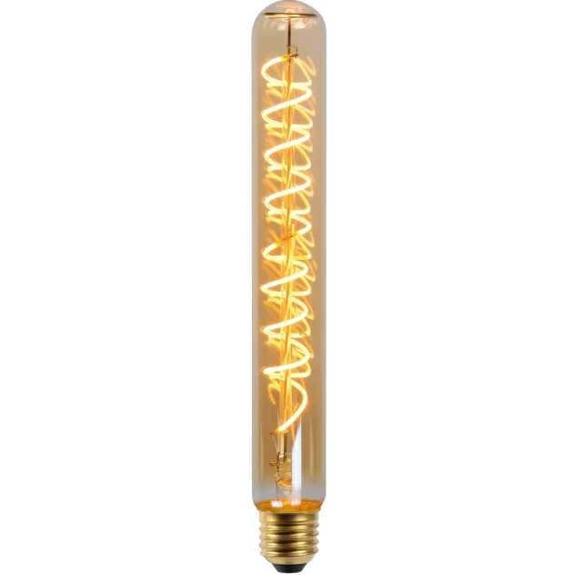 Lucide T32 - Filament lamp - Ø 3,2 cm - LED Dimb. - E27 - 1x5W 2200K - Amber
