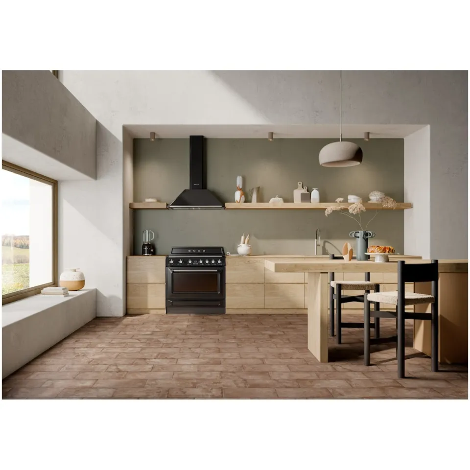 Smeg TR90GMBLNL gasfornuis zwart, foto 4