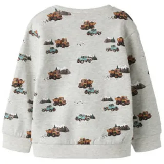 NAME IT MINI sweater met print - lichtgrijs All over print, foto 2