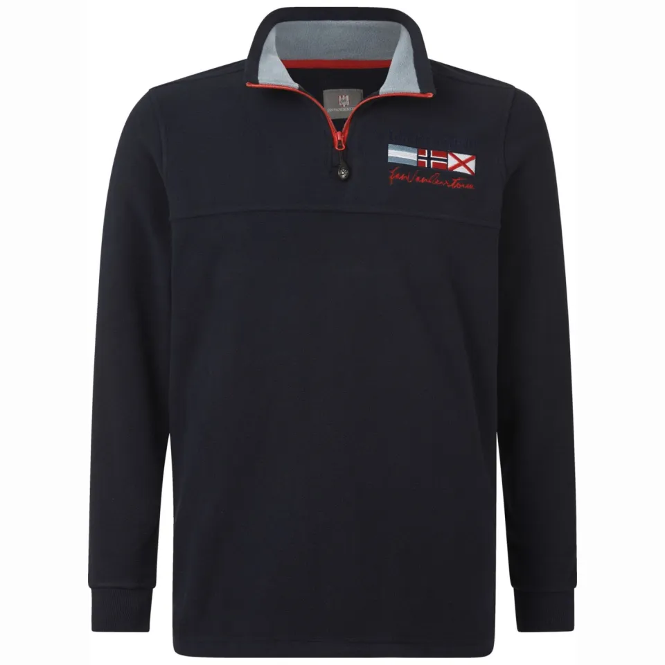 Jan Vanderstorm +FIT Collectie sweater SIETSE Plus donkerblauw, foto 2