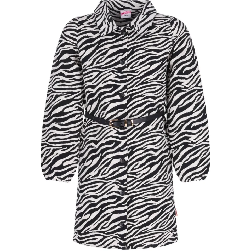 B.Nosy blousejurk met ceintuur en zebraprint zwart/wit, foto 3