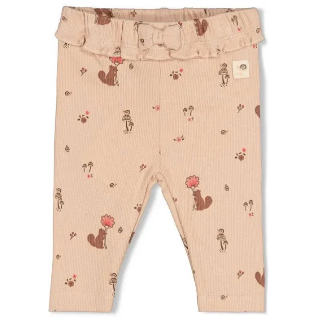 Feetje Forest Garden legging zand Zand/bruin/roze