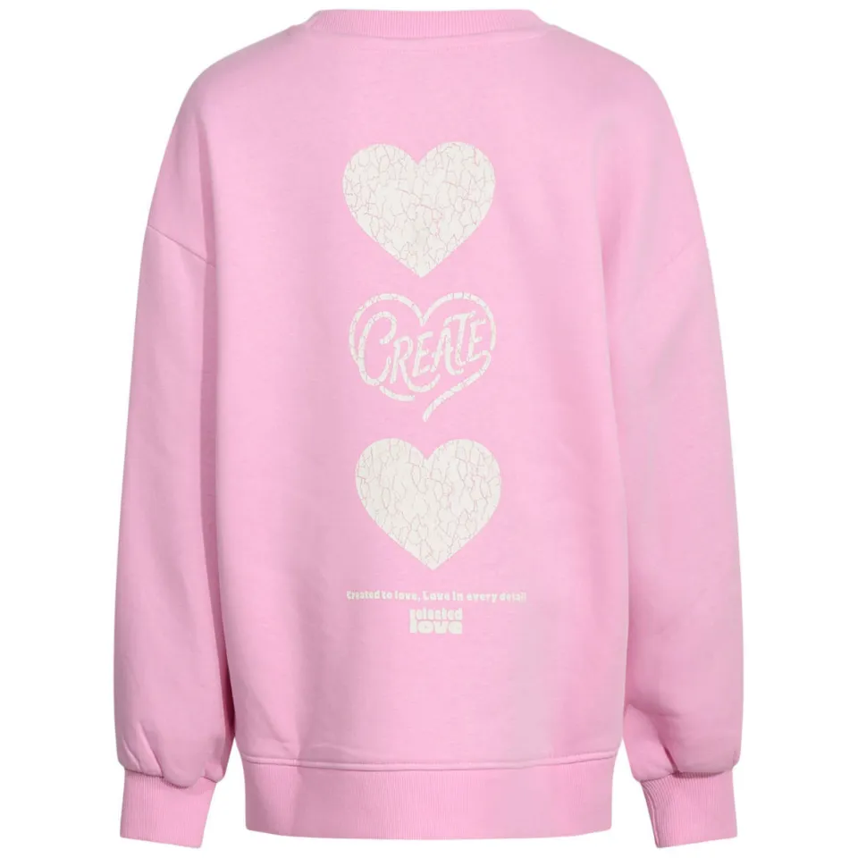 Shoeby oversized sweater met backprint - roze, foto 4