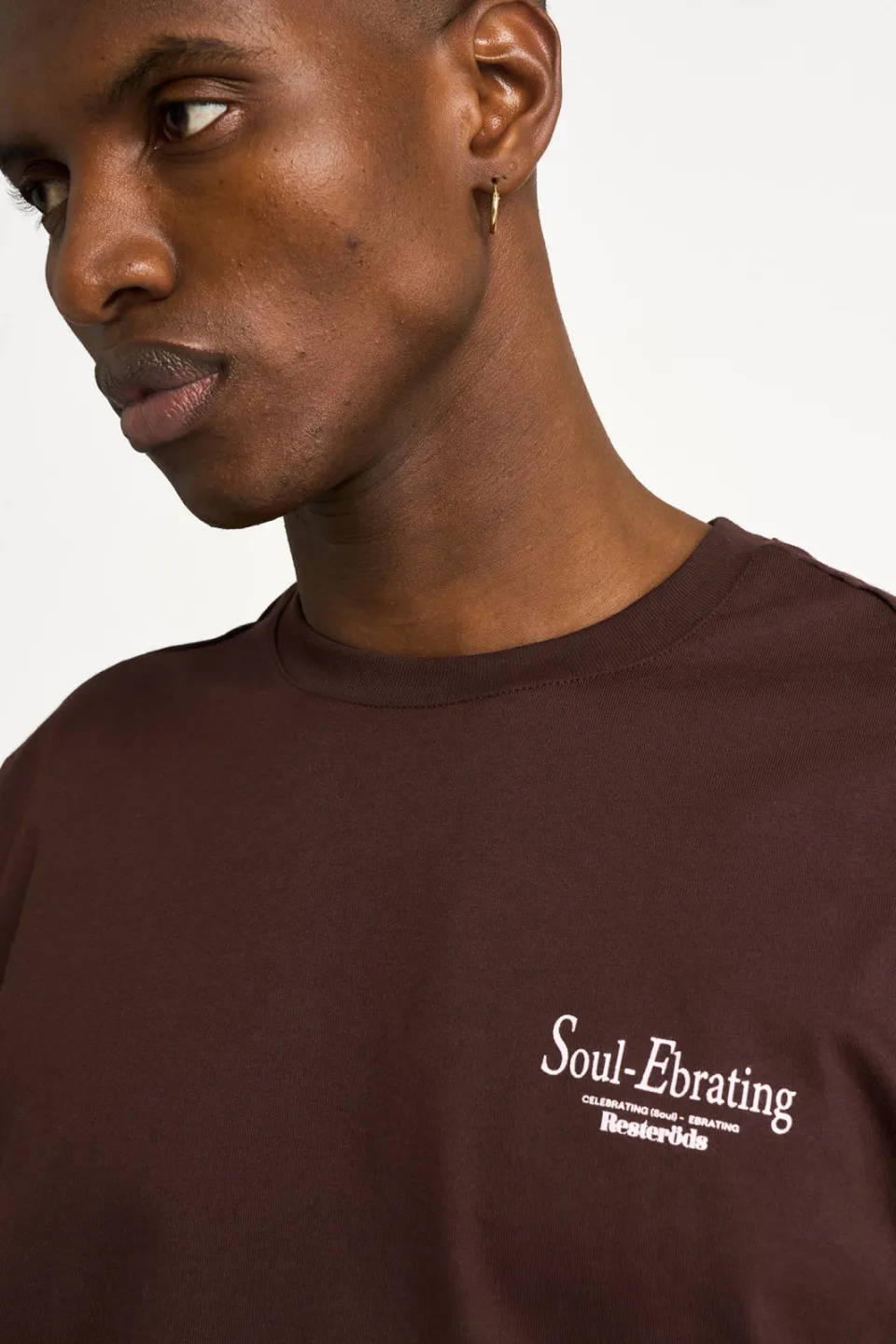 Resteröds relaxed fit T-shirt met backprint - bruin, foto 4