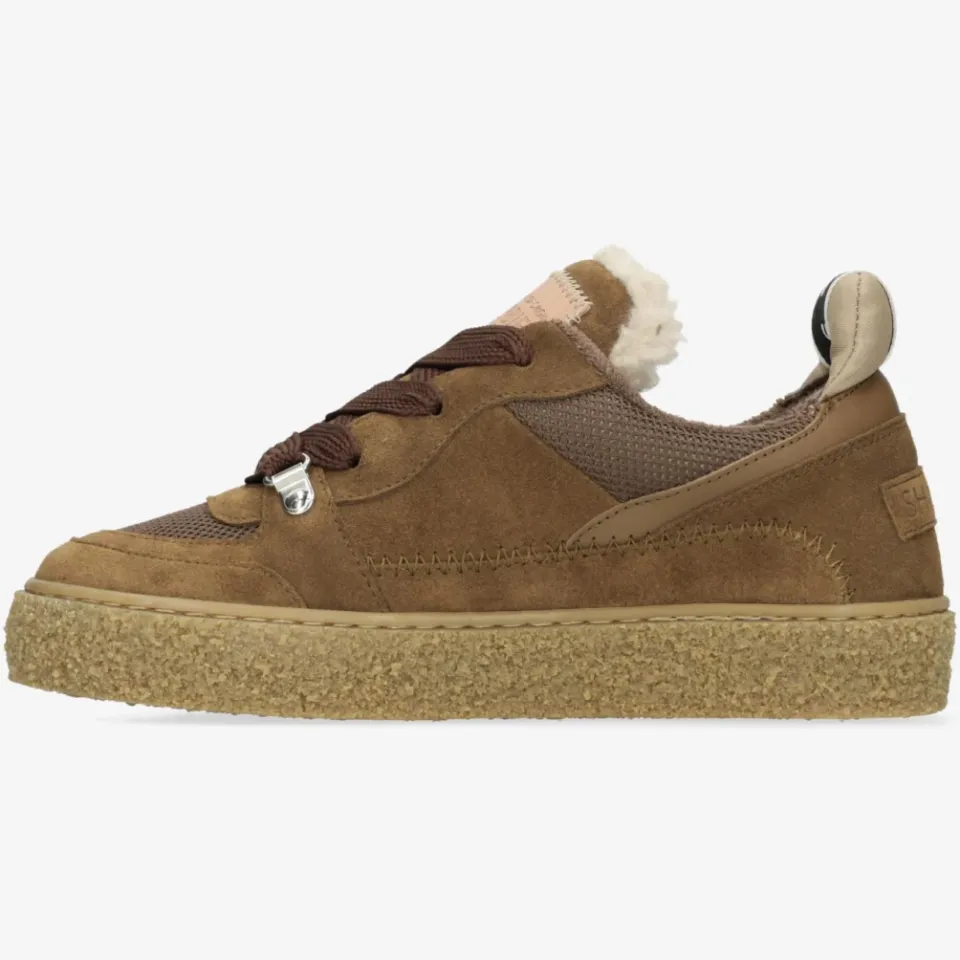 Shabbies Amsterdam Chewy Unna sneaker suède bruin, foto 8