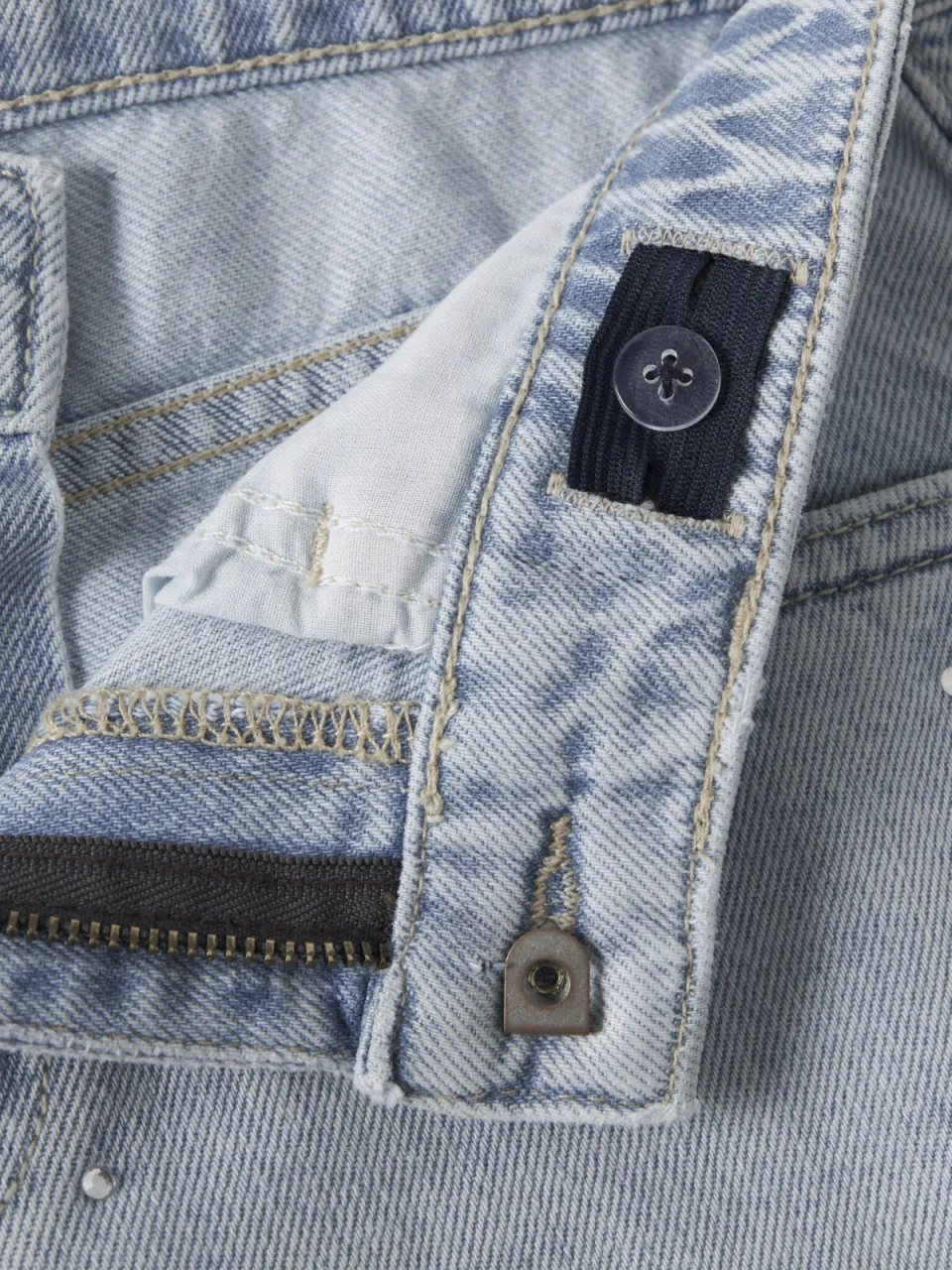 NAME IT jeansshort met strasssteentjes light blue denim, foto 8