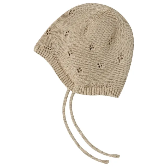 Lil' Atelier BABY Nbnlaguna katoenen muts - beige