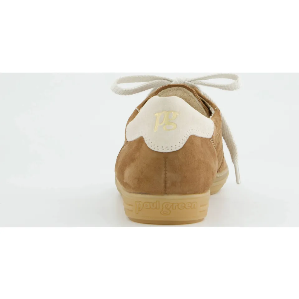 Paul Green suède sneakers cognac/ecru, foto 5