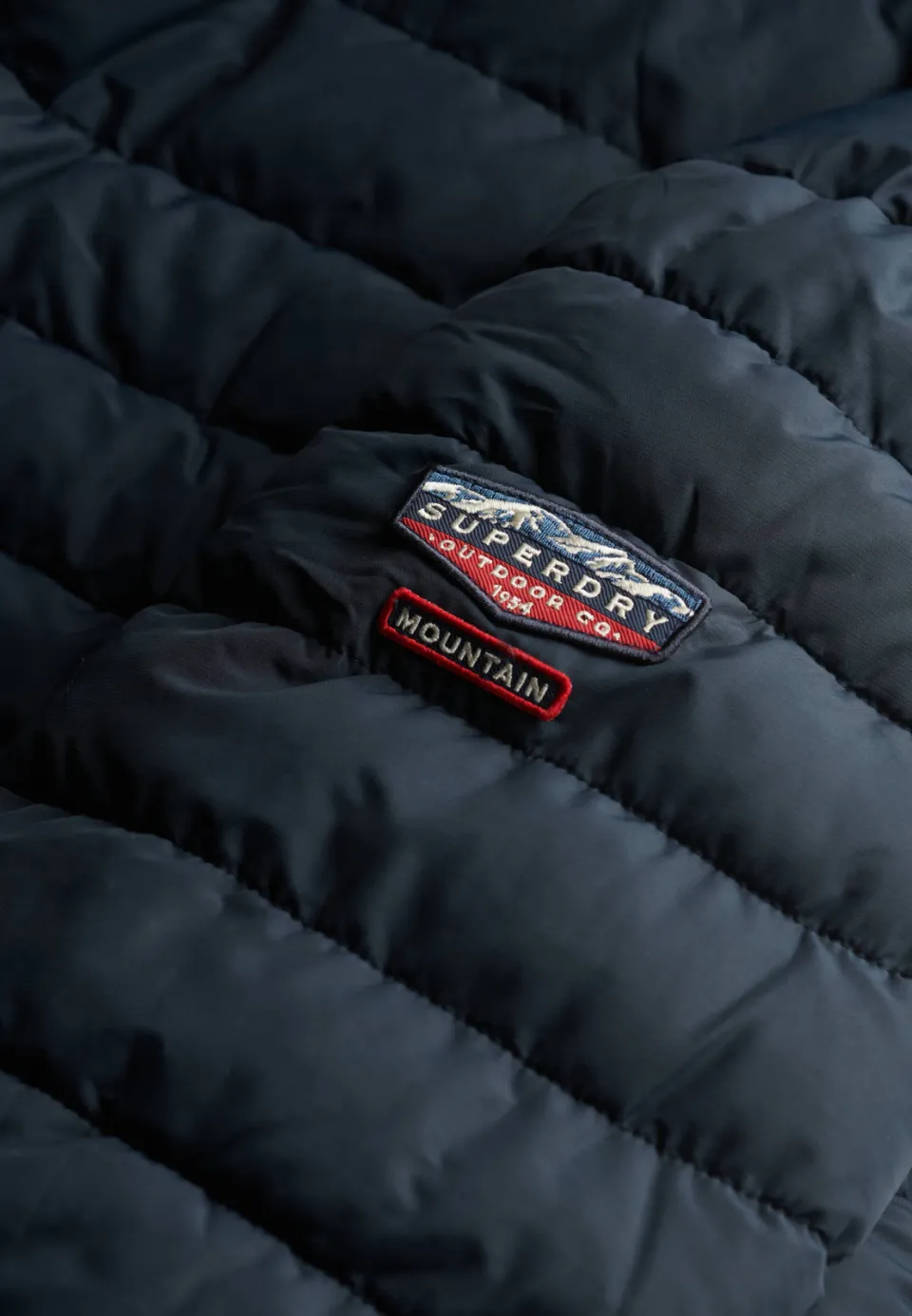 Superdry Hooded Fuji Midweight Padded jas donkerblauw navy blazer, foto 8