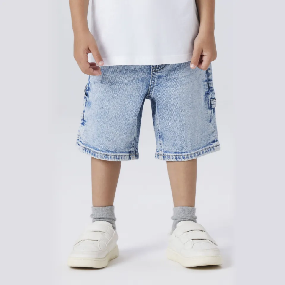 NAME IT MINI jeansshort lichtblauw Light blue denim
