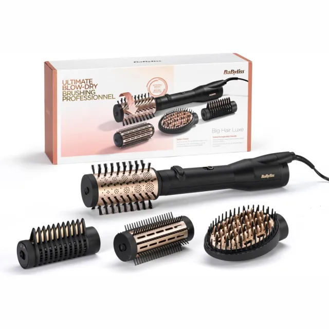 Babyliss Big Hair Luxe Roterende Föhnborstel Zwart/Goud