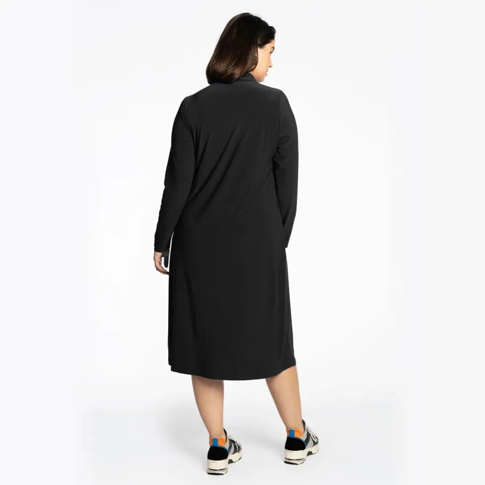 Yoek blousejurk midi zwart, foto 4