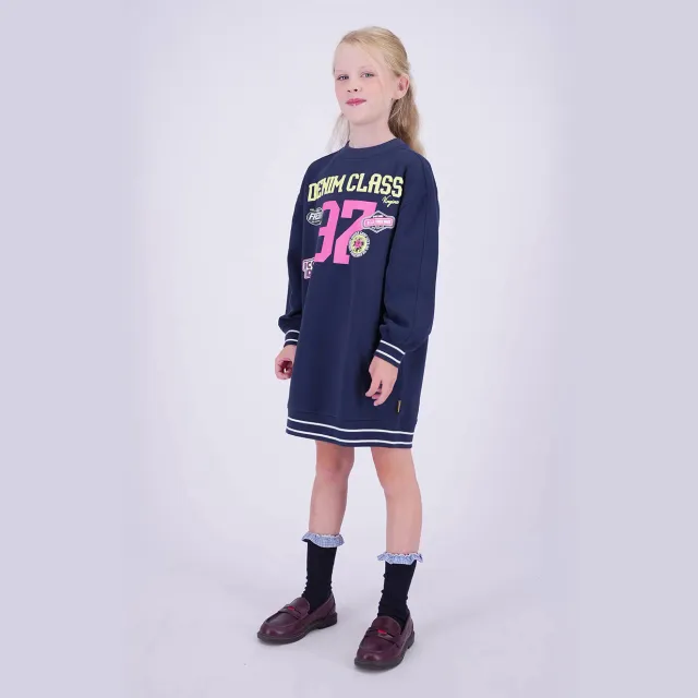 Vingino Padine midi sweatjurk donkerblauw