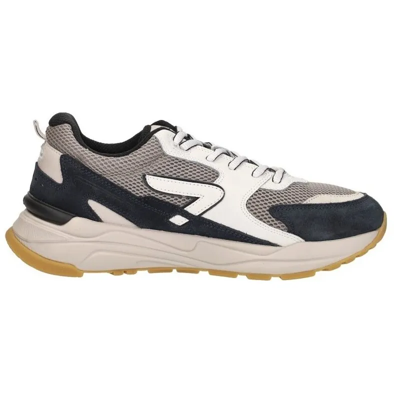 Hub Grid M37 lage sneaker beige Blauw