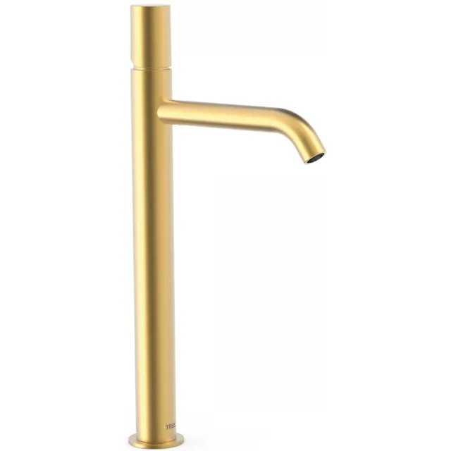 Tres Study Exclusive 1-knop wastafelmengkraan 40,5 cm mat goud