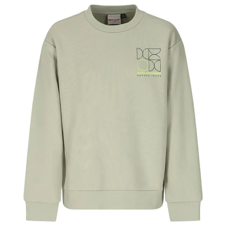 Retour Jeans sweater met backprint - lichtgroen, foto 2