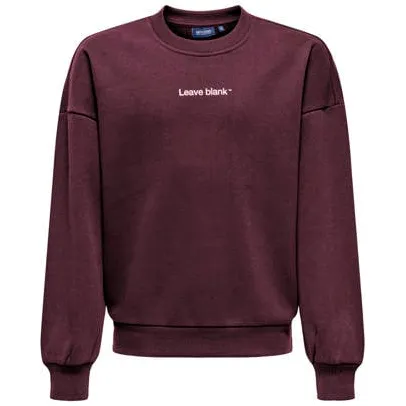 Only & Sons JUNIOR sweater met tekst - paars Tekst